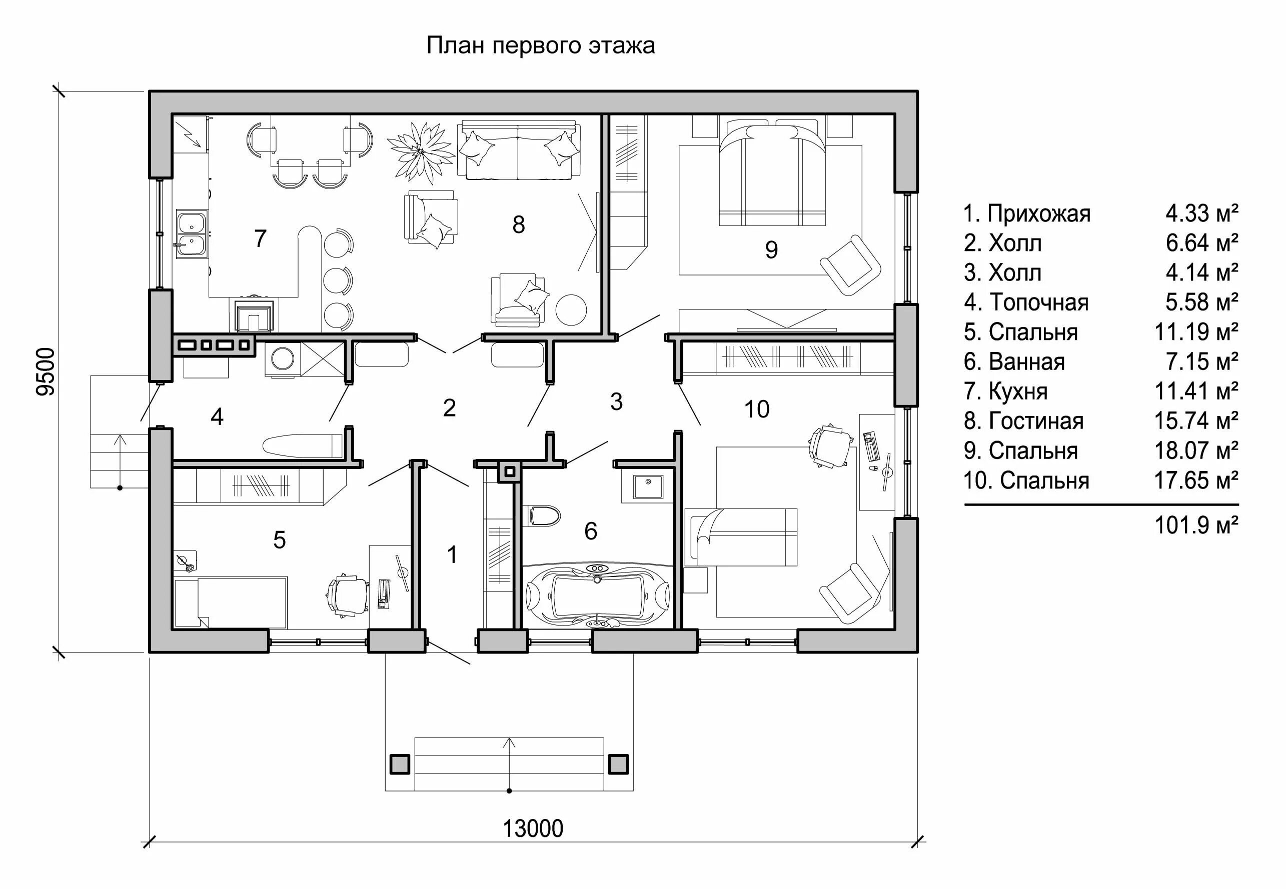 Планировка одноэтажного дома 6 на 10 с двумя спальнями. Проект одноэтажного дома схема. Схема 1 этажного дома.