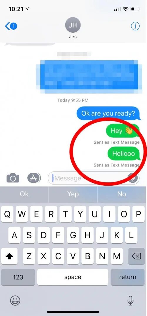 Your number message