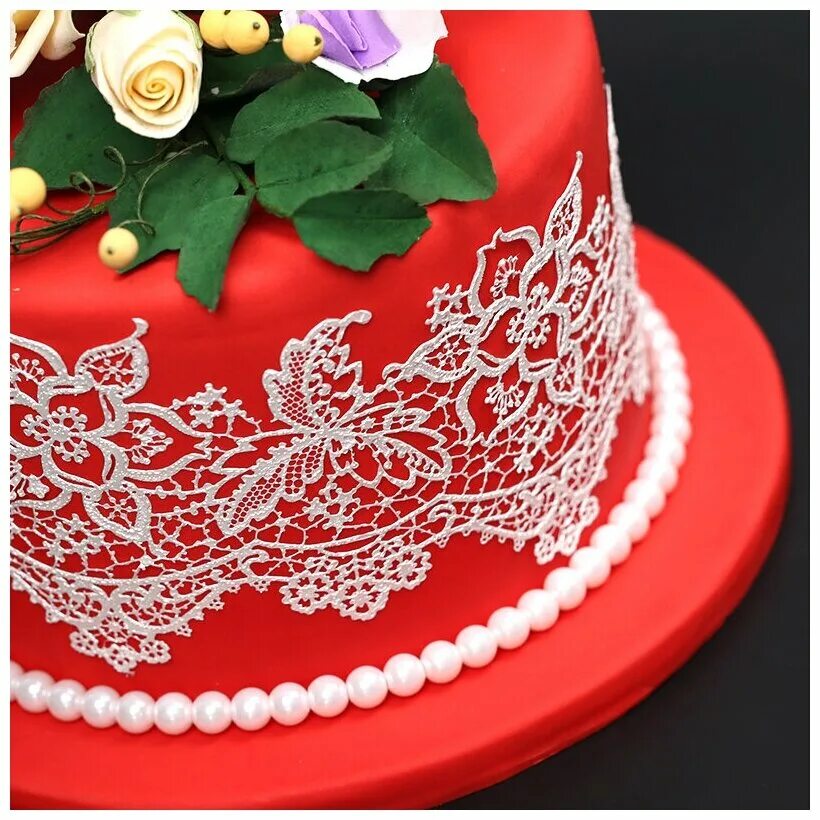 украшения из айсинга. торт с кружевом. торт с кружевом. украшение торта. айсинг готовый.