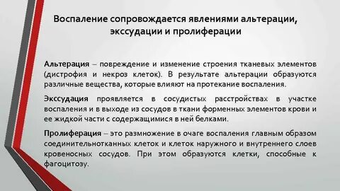 Результат воспаления