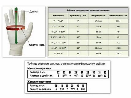 Размер рабочих перчаток 9