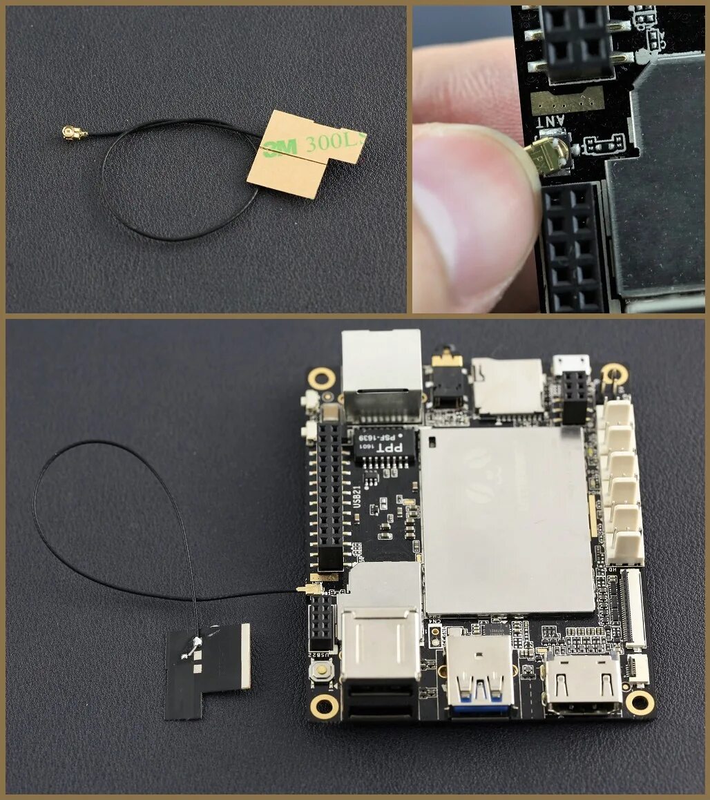 Шлейф Board 30 LATTEPANDA. LATTEPANDA Alpha. FPC антенна. SMD антенна.