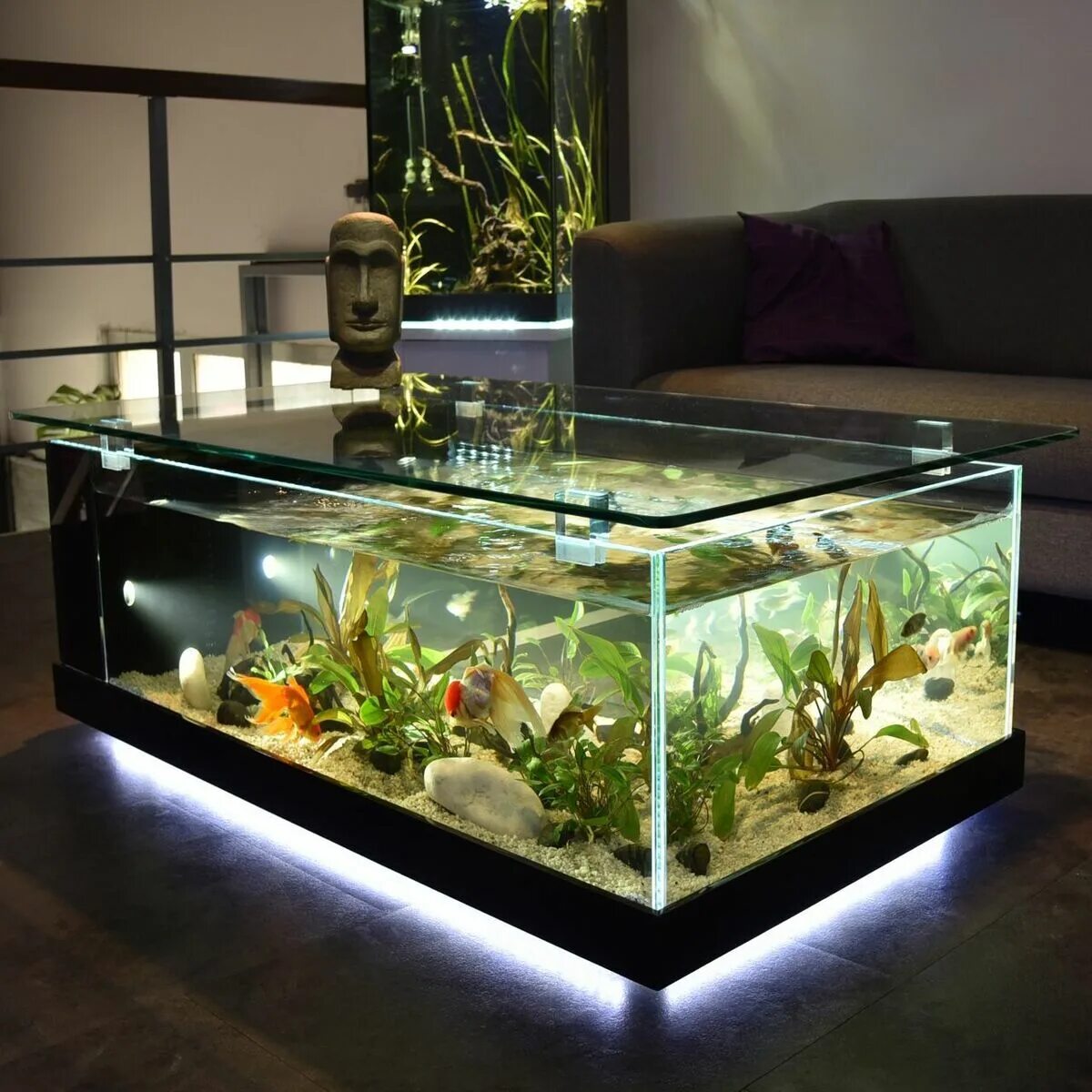 Аквариум (Fish Tank) 2009. Аквариум в интерьере. Дизайнерский аквариум. Стол аквариум.