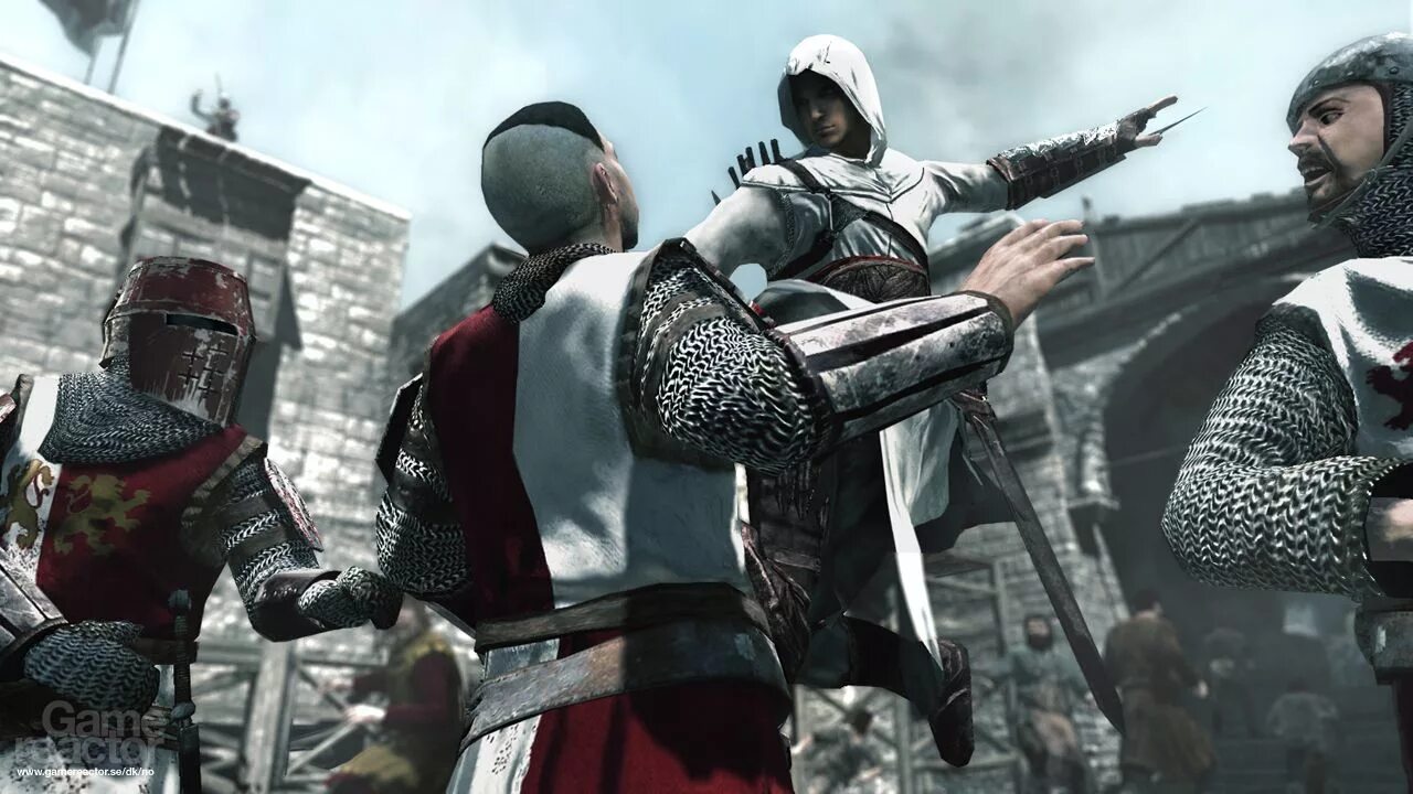 Тамплиеры ассасин Крид 1. Ассасин Крид 1 Рыцари тамплиеры. Assassin's Creed 1 крестоносцы. Assassin’s Creed (игра) 2007. Первые ассасины игра