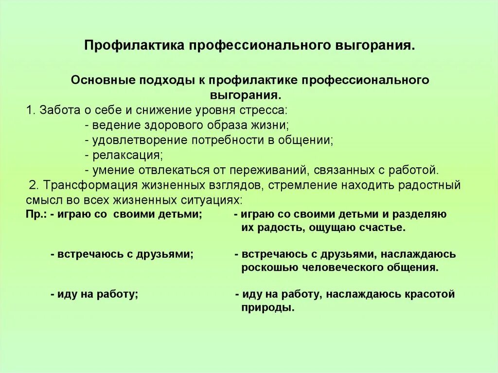 Выгорание профилактика упражнения. Профилактика профессионального выгорания. Методы профилактики синдрома профессионального выгорания. План мероприятий по профилактике профессионального выгорания. Примеры профилактики профессионального выгорания.