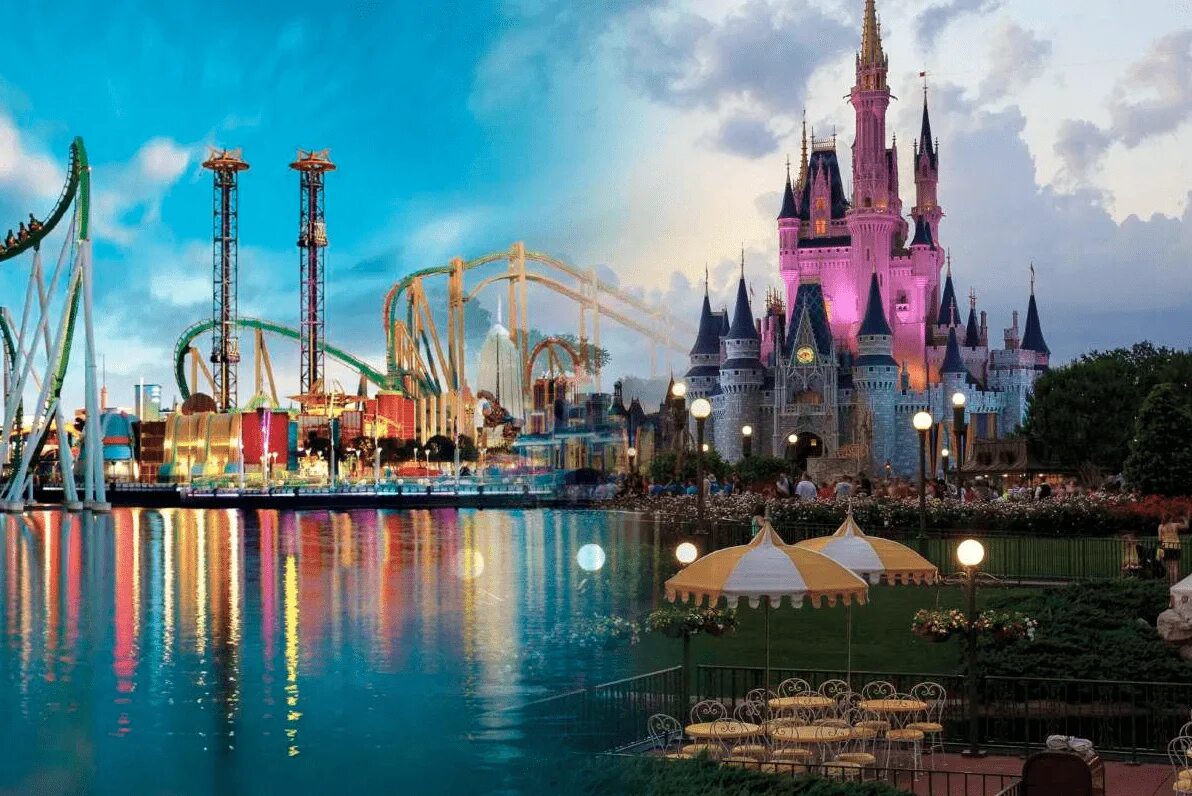Диснейленд находится в городе. Уолт Дисней Диснейуорлд. Walt Disney World. Флорида (США).