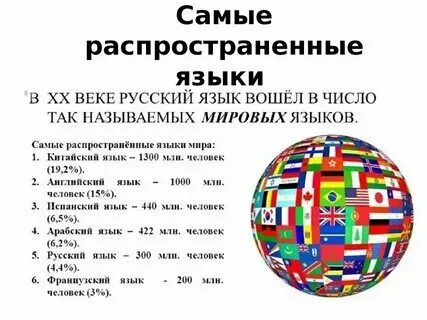 Назовите официальные международные языки география 7 класс