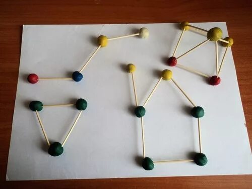 Лепка пластилином для детей. Поделки из зубочисток и пластилина. Геометрические фигуры из зубочисток и пластилина. Лепка на тему транспорт. Конструирование пластилином.