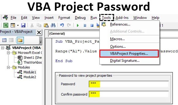 Проект vba это. Пароль на проект vba. References VBAPROJECT. Project–VBAPROJECT как открыть 2016.