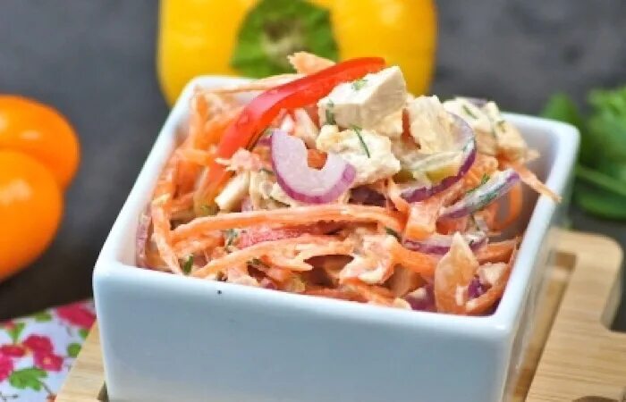 Салат петергоф с корейской. Салат петергоф с корейской