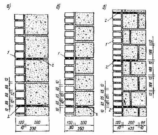 Схема кладки шлакоблока в 2 ряда. Кладки шлакоблока чертеж. Кладка из керамзитобетонных блоков толщина 200 мм. Схема кладки керамзитобетонных блоков.