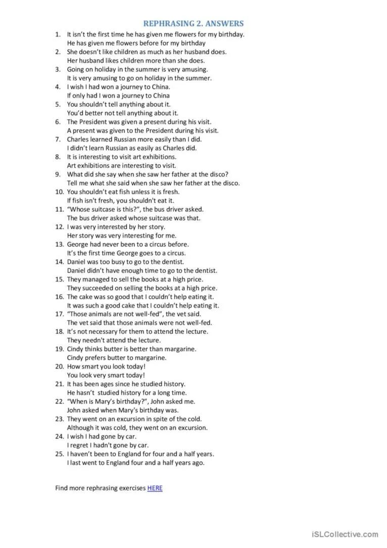 Rephrase the sentences. Rephrasing 4 Wish ответы. I Wish sentences exercises. Rephrased. Rephrasing Word.