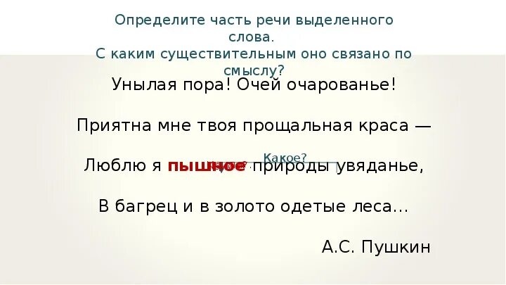 Определите часть речи выделенных слов благодаря