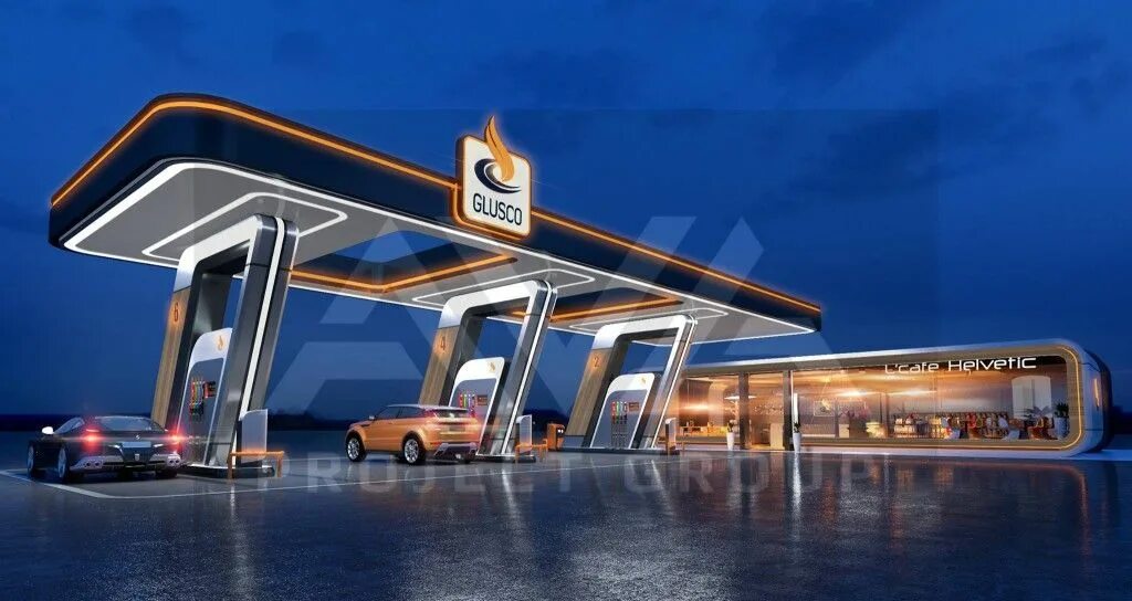 Азс go. Азс будущего. проект азс будущего. здание заправки. футуристические заправки.