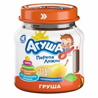Агуша пюре фруктовое в банке