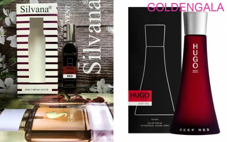 Hugo boss аналог. Духи Сильвана Хьюго босс дип ред. W402 Deep Red Silvana 18 мл. Silvana Парфюм w420. Хьюго босс Hugo в Silvana.