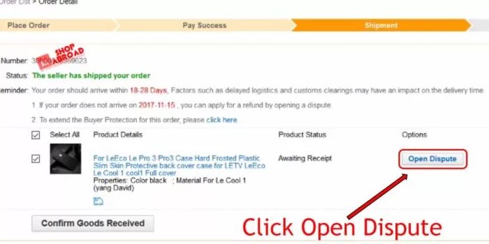 Can you open dispute. Sorry， the aliexpress process the order,and refund to you. please open an dispute to apply return and refund. hello, you can open a dispute, and then select &quot;return refund&quot;. please open dispute to ask refund, friend перевод на русский.