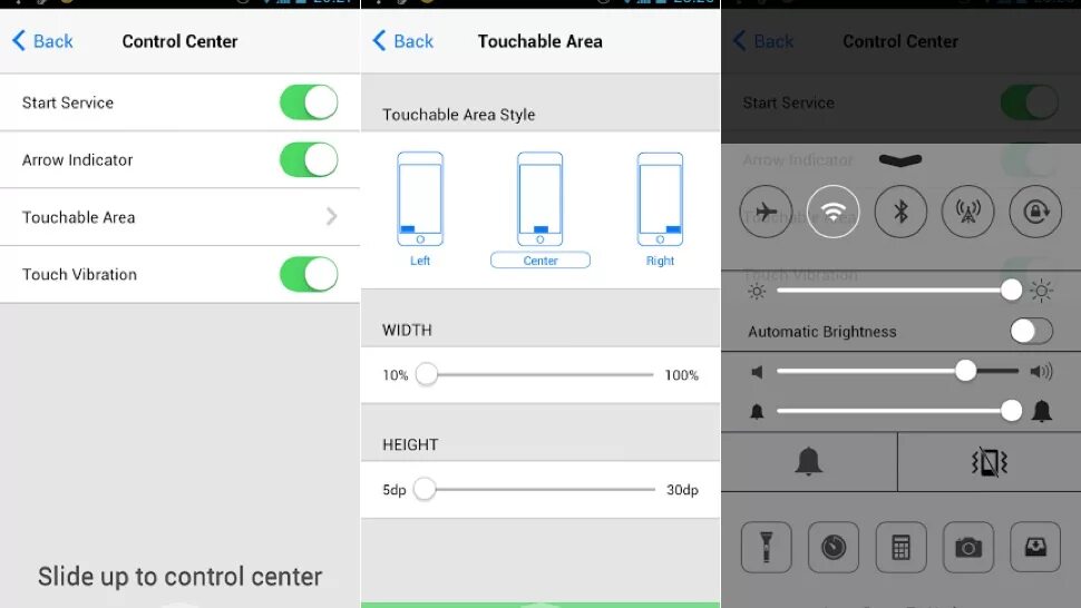 Control area is. Touch area. центр управления андроид. ios control center. control center самсунг.