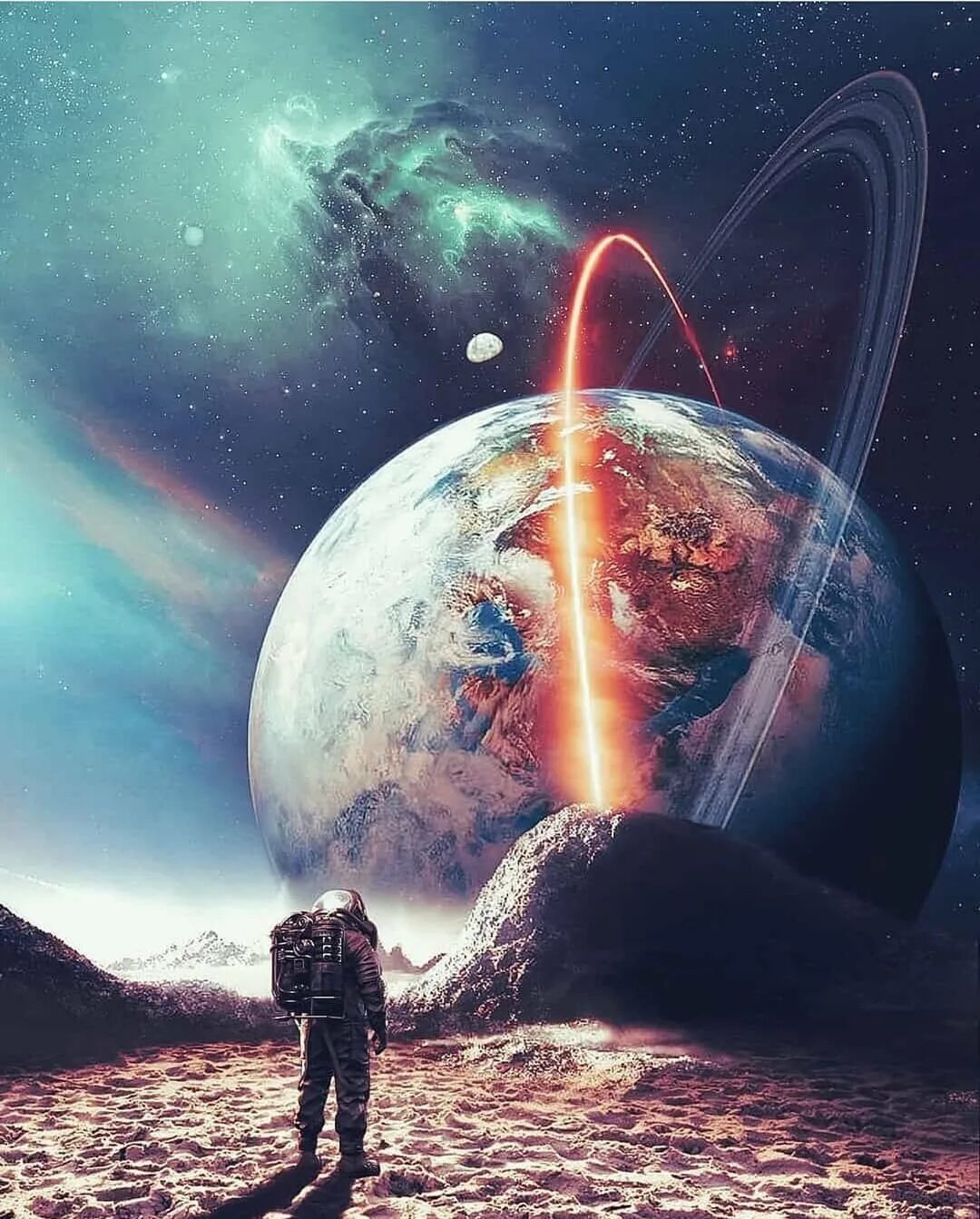 Одинокие планеты в космосе. Блуждающие планеты в космосе. Посреди планет. Пейзажи других планет. Космический пейзаж.