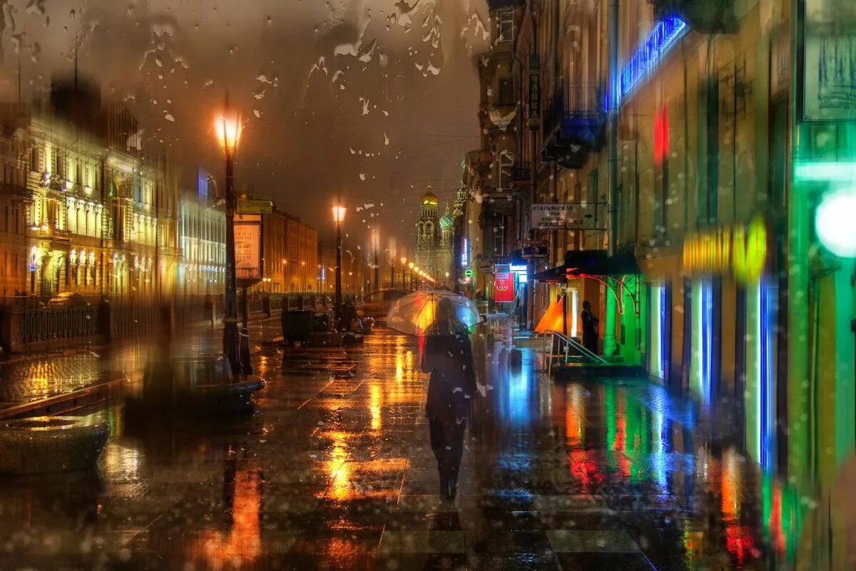 Rain town. Ночной дождь.