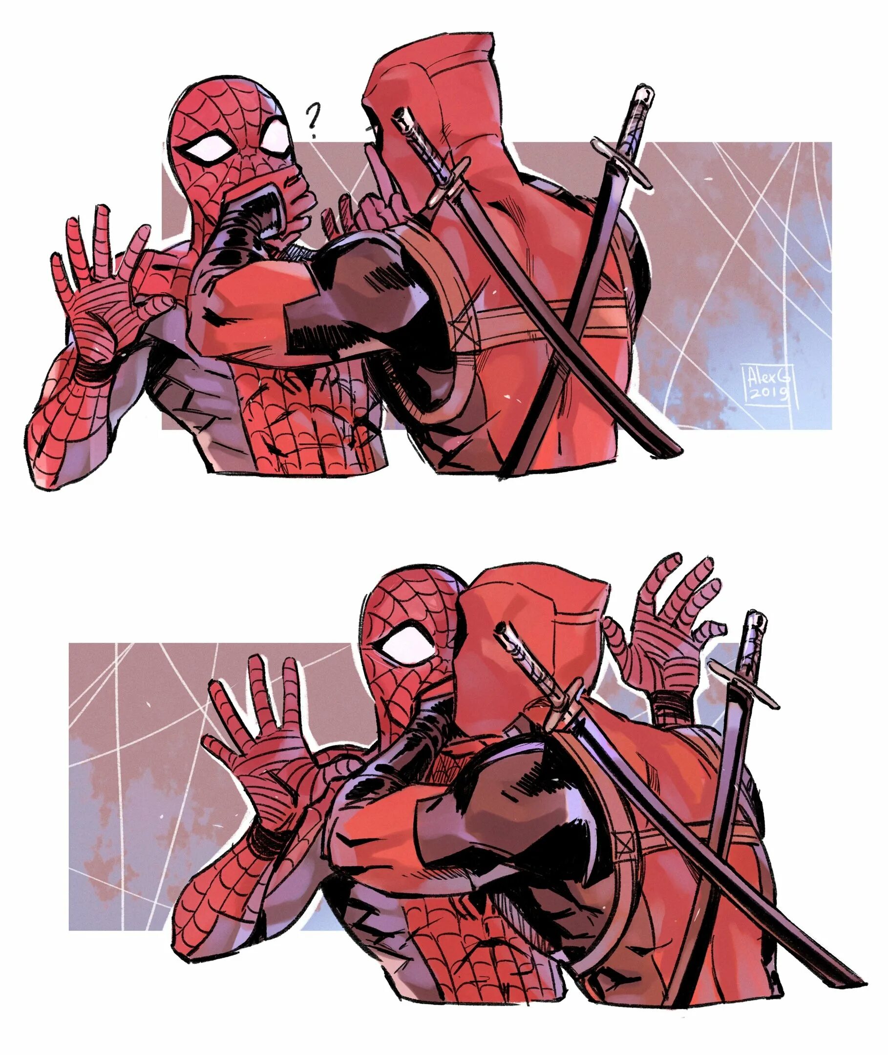 Spideypool. Дэдпул и человек паук. Спайдипул канон. Дэдпул комикс спайдипул. Дэдпул и человек паук комикс любовь.