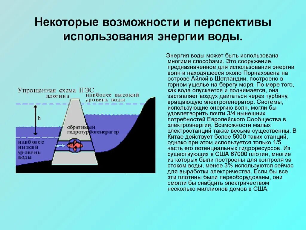 Использование волн и течений человеком. Презентация на тему энергия воды. Перспективы энергии воды. Энергия воды сообщение. Можно выполнять в течение