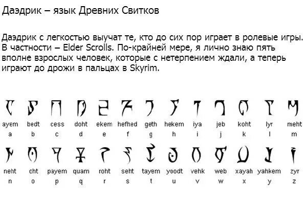 Даэдрик – язык древних свитков. Алфавиты древних народов. Древние языки символы. Самый древний язык. Какой можно придумать язык