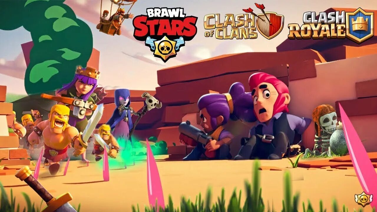 БРАВЛ клаш. Игры Clash от Supercell. БРАВЛ старс vs клеш рояль. Brawl Stars Clash Royale Clash of Clans. Игры супер сел