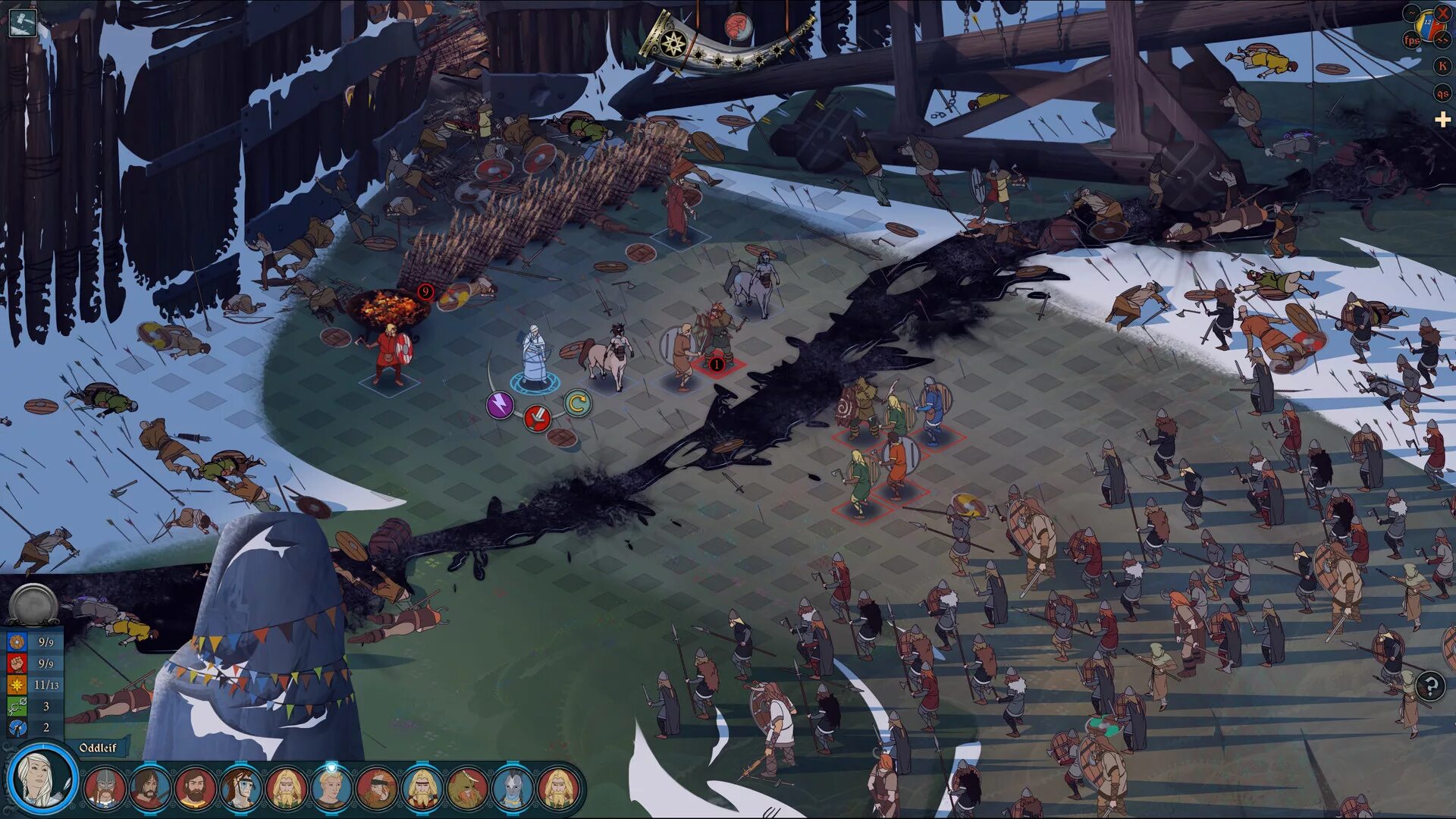 The banner saga 2. Banner-saga-3 игра. Игра the banner saga. Игра banner saga 2. Баннер сага боевка.