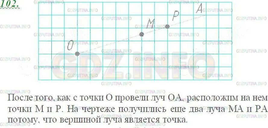 Математика Виленкин 5 класс номер 102. Задание 102 математика 5 класс Виленкин. Начертите Луч ОА отметьте на нем. Математика 5 класс стр 102 номер 6.69