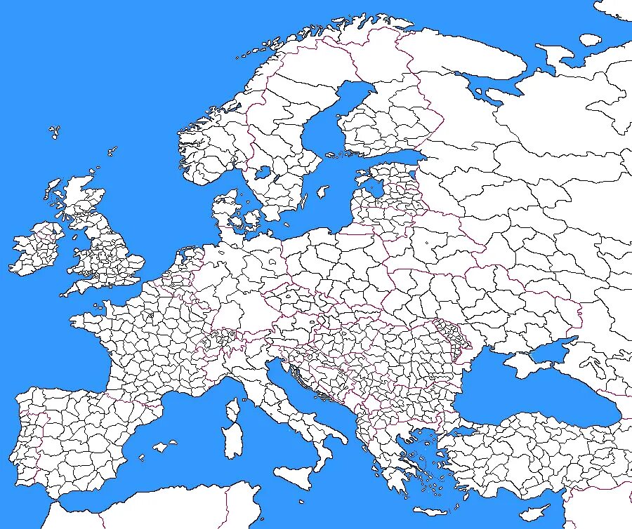 Maps for mapping. Карта Европы для ВПИ. Карта Восточной Европы для маппинга. Административное деление Европы. Провинции Европы.