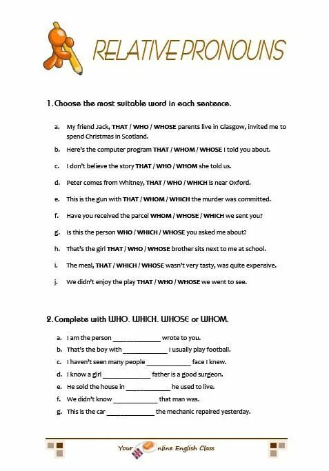 Relative pronouns and clauses. Relative pronouns worksheets 7 класс. Who which that whose упражнения. Relative pronouns worksheets. Relative pronouns в английском языке worksheets.