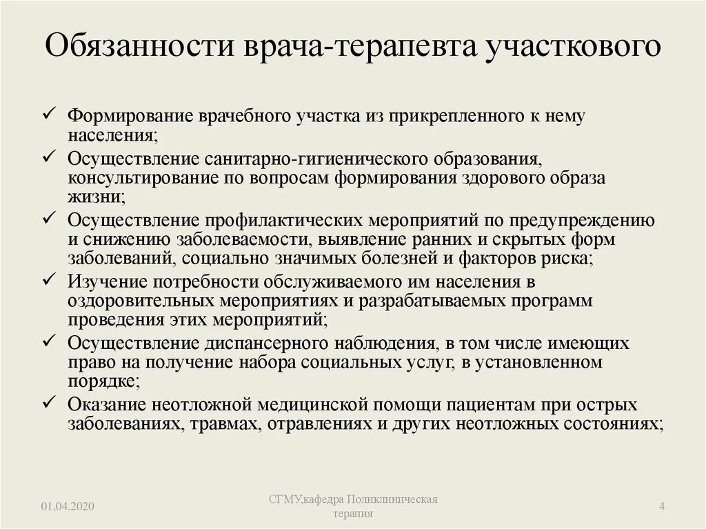 Алгоритмы врачей терапевтов