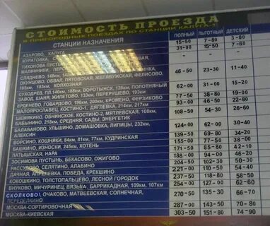 Расписание калуга товарково на завтра
