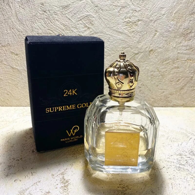 Luxury 24k gold. Духи Paris World Luxury Supreme Gold 24k. Духи 24 k Supreme. 24 K Supreme Gold духи. Supreme Gold 24k Парфюм.