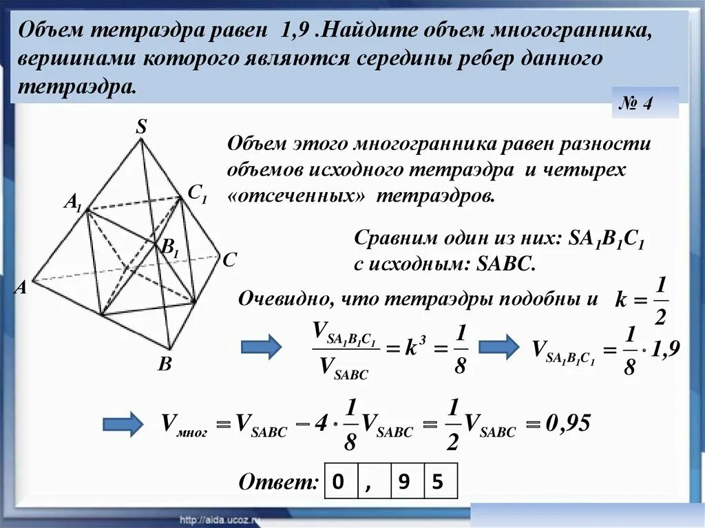 Площадь поверхности октаэдра равна. Объем тетраэдра равен 1.9 Найдите объем. Объем тетраэдра равен 1.9 Найдите объем многогранника вершинами. Вывод формулы объема тетраэдра. Площадь поверхности тетраэдра формула.