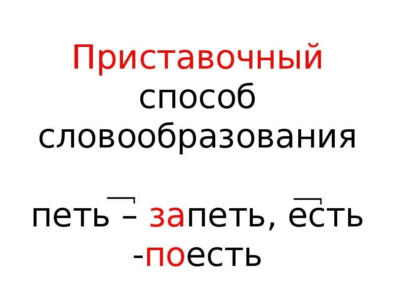 Приставочный способ словоообразовани. Приставосный спосаб слов. Способы словообразования. Префиксальный способ словообразования.