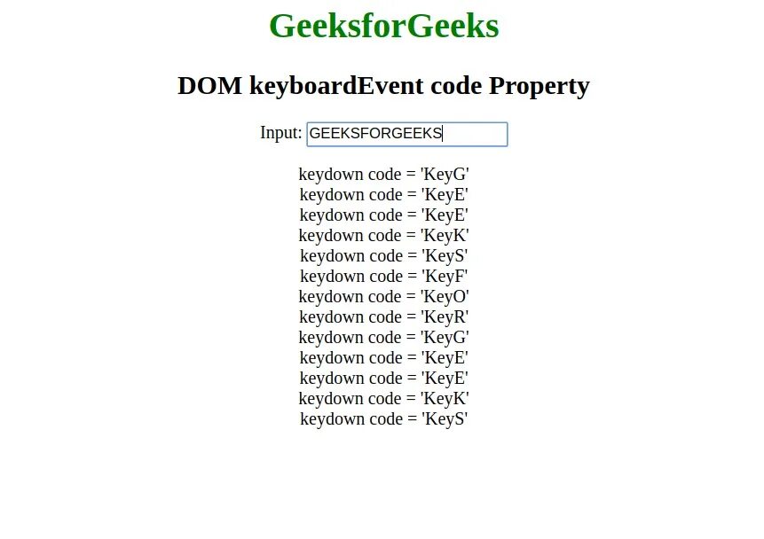 Property code. Html dom reference. Код dom. Input properties. Input Key code.