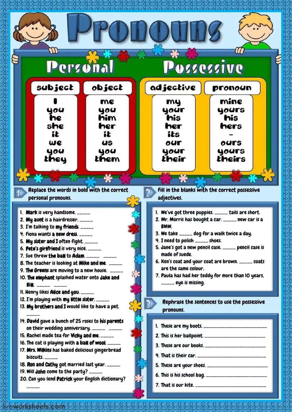 Rephrase the sentences. Pronouns в английском языке Worksheets. Местоимения в английском языке Worksheets. Местоимения в английском Worksheets. Местоимения Worksheets.