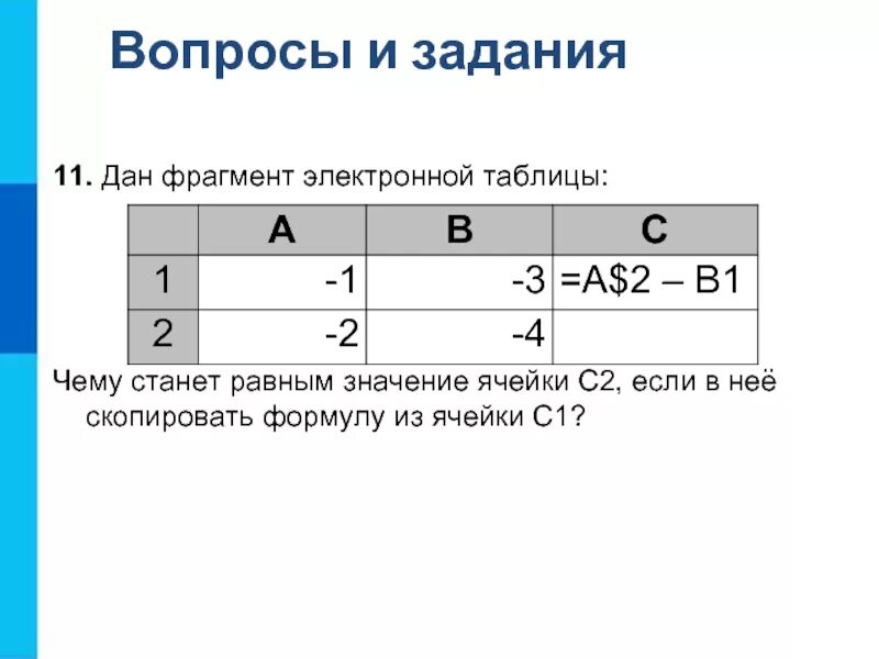 Значение в ячейке с1 равно. Значение ячейки. организация вычислений в электронных таблицах. формула электронной таблицы из ячейки. чему равно значение в ячейке с2.