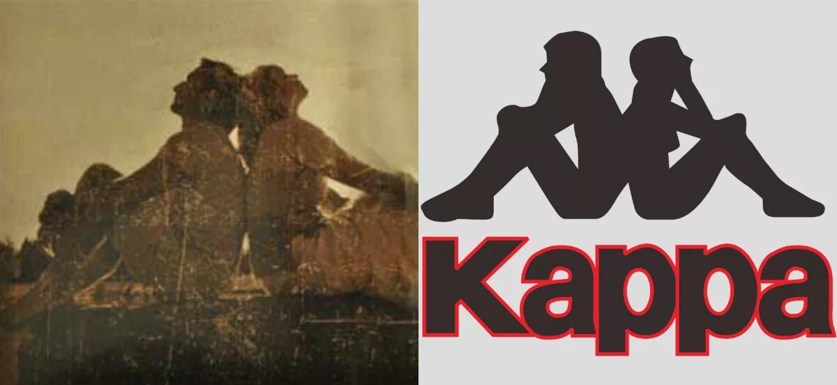 Почему логотипы становятся черными. Логотип фирмы Каппа история. Kappa 1916. Kappa фирменный знак. Фирма карра эмблема.