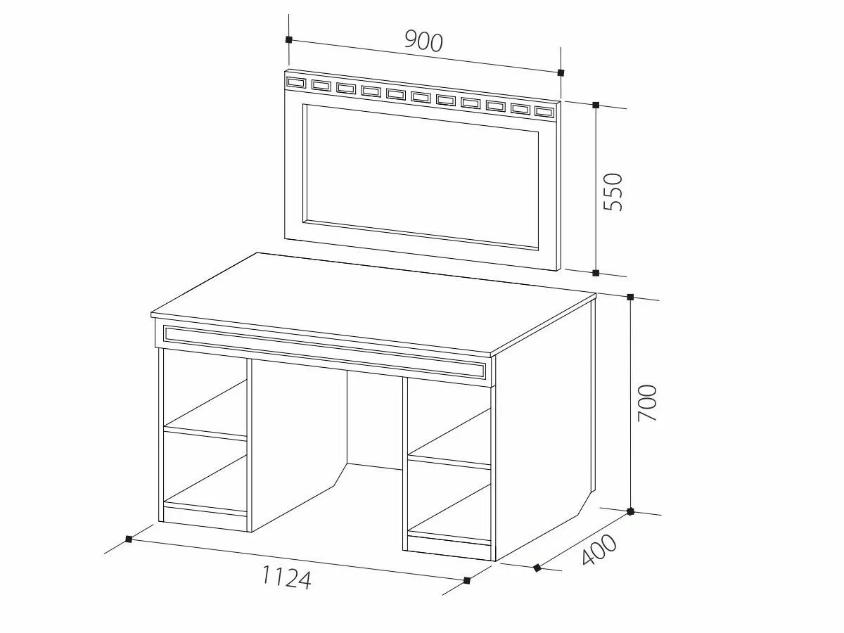 Стол макияжный СТМ 031 "Валирия". Стол туалетный Аполло al-712 чертеж. Высота туалетного столика. Туалетный столик габариты. Сборка стола туалетного