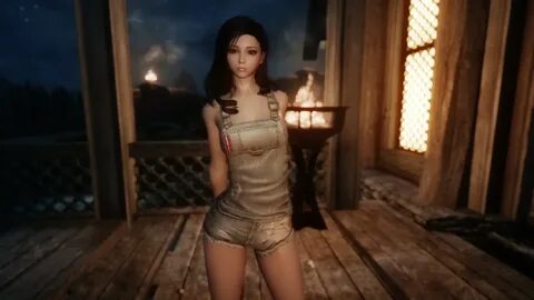 CBBE Mila overalls HDT skyrim mod.