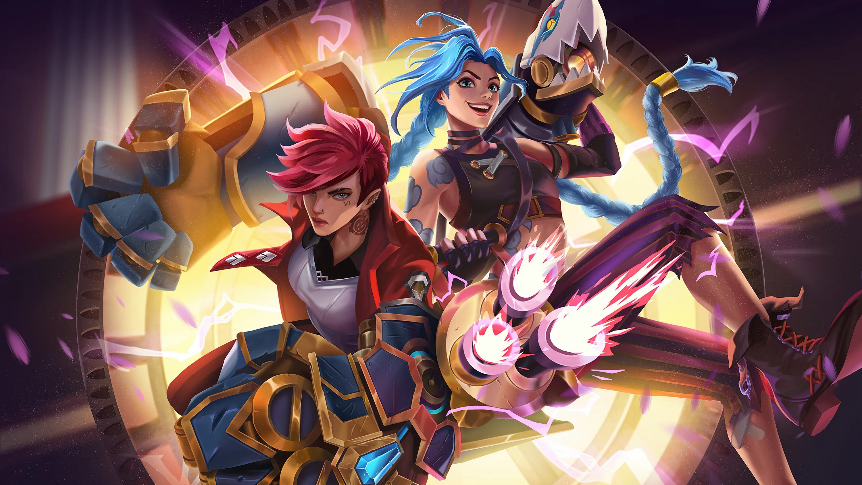 Аркейн обои на пк. Джинкс arcane. джинкс аркейн арт. vi arcane lol. jinx and vi.
