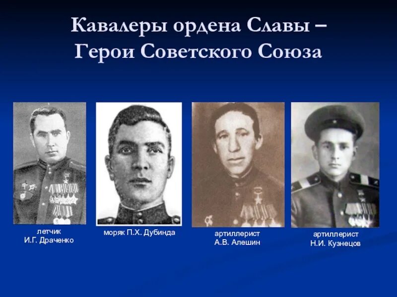 Кавалеры ордена славы герои советского союза