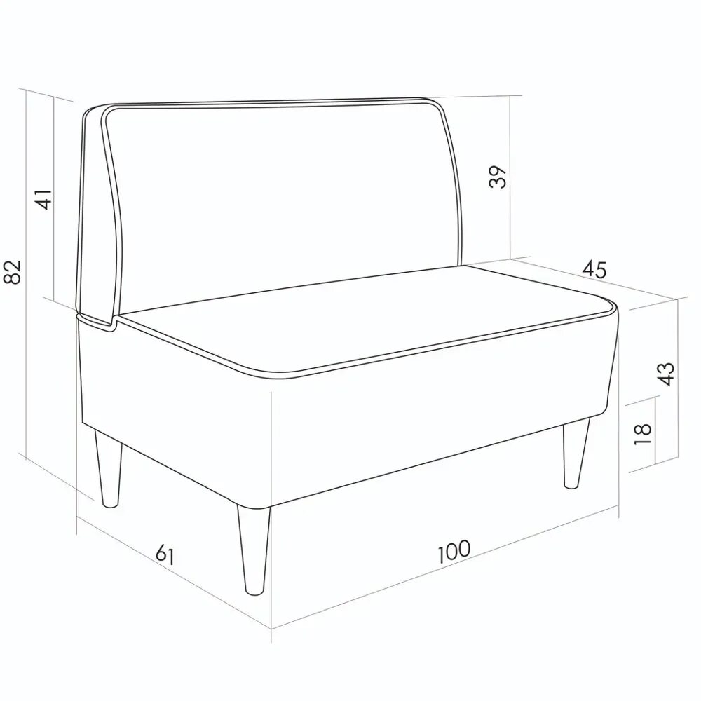 Monofix. Диван Одос 100х61х82 см. Монофикс мебель. Монофикс.