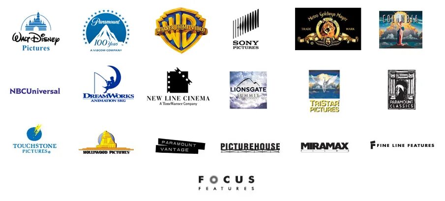 Логотипы кинокомпаний. Американские киностудии логотипы. Логотипы кинокомпаний Голливуда. Эмблемы американских кинокомпаний. Компания пикчерз
