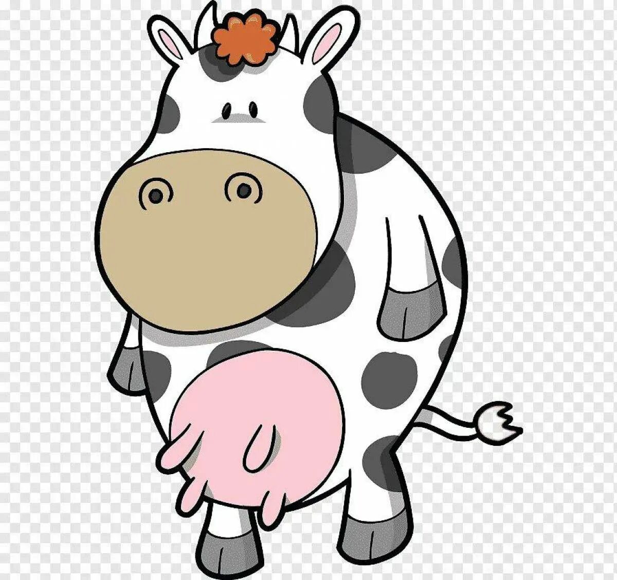 Коровка 18. Корова мультяшная. Мультяшная коровка. Мультяшные коровки. Коровка милая мультяшная.