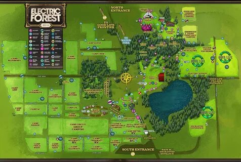 Electric Forest 2019 Festival and Camping Map.