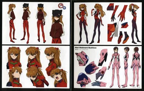 Asuka Shikinami Langley and Mari Makinami Illustrious Evangelion 3.33 chara...